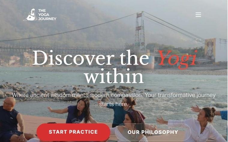 Homepage of The Yoga Journey